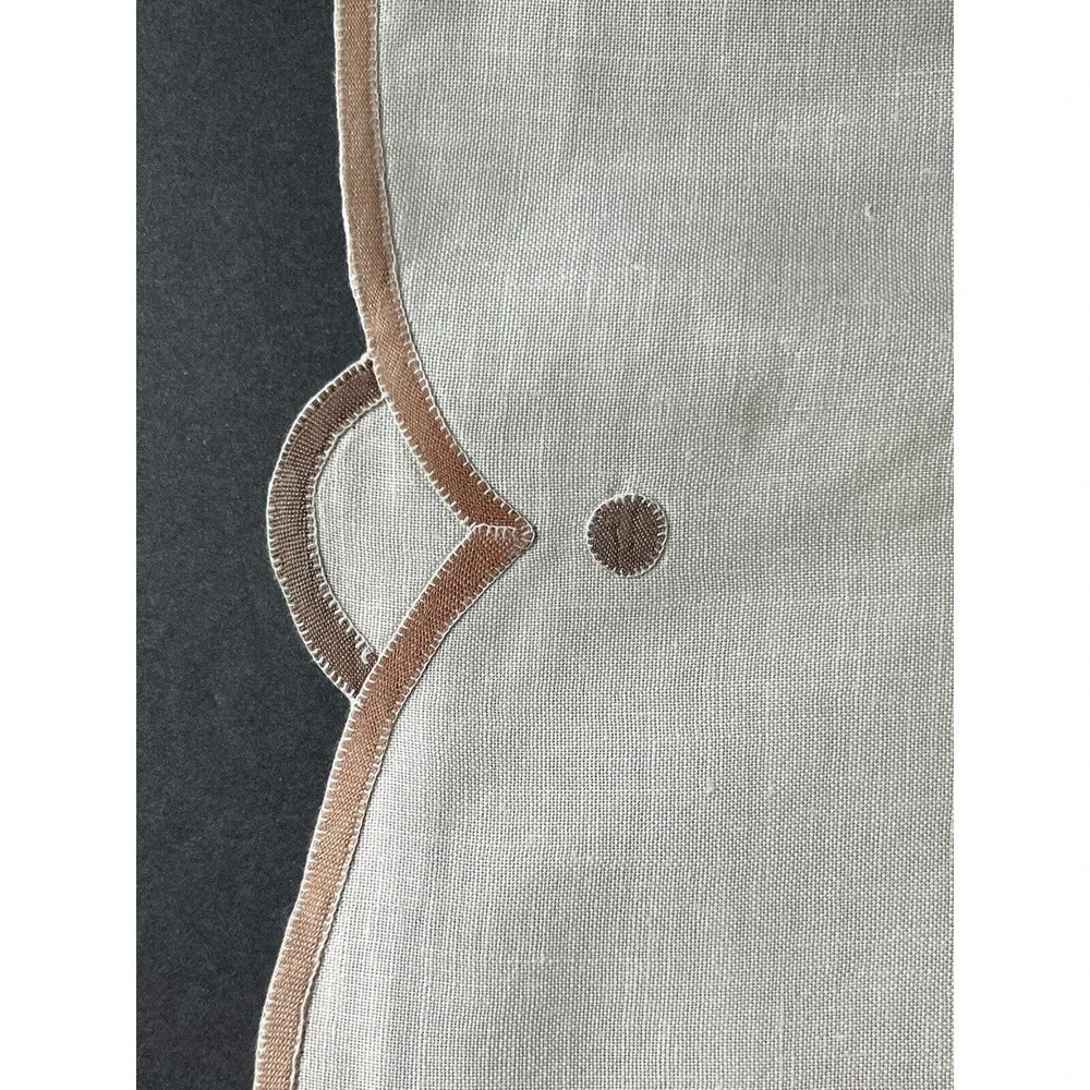 Vintage Traditional French Vinex Cotton Handcrafted Embroidered Floral Placemats